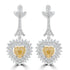 0.43ct Yellow Diamond Earring with 1.6ct Diamonds set in 18KW & 22KY