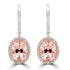 10.94ct Morganite Earring with 0.54ct Diamonds set in 14K Two Tone