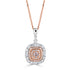 0.24ct Pink Diamond Pendant with 0.94tct Diamonds set in 14K Two Tone Gold