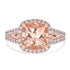 2.64ct Morganite Ring with 0.52ct Diamonds set in 14K Rose Gold
