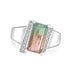 2.815ct Bicolor Tourmaline Men's Rings with 0.16tct diamonds set in 14K white gold