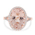 5.24ct Morganite Ring with 0.31ct Diamonds set in 14K Rose Gold