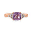 1.83Ct Sapphire Ring With 0.17Tct Diamonds Set In 14Kt Rose Gold