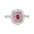 0.25Tct Pink Diamond Ring With 0.87Tct Diamonds Set In 18Kt Two Tone Gold