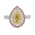 0.51ct Yellow Diamond Ring with 1.00tct Diamonds set in 18K Two Tone Gold
