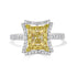 0.50Tct Yellow Diamond Ring With 0.61Tct Diamonds Set In 14Kt Two Tone Gold