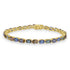 14.34tct Tanzanite Bracelet set in 14K Yellow Gold