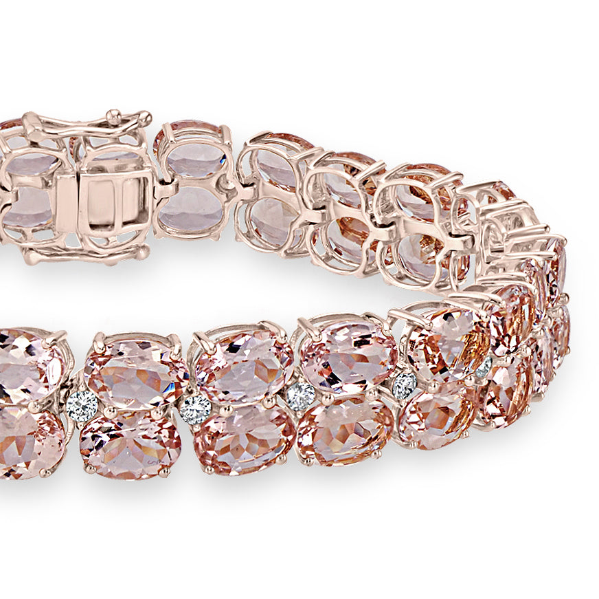 Multicolor Morganite Gemstone Bracelet, Bracelet Type: Elastic, Size:  8mm(Beads) at Rs 150/piece in Khambhat