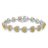 3.85tct Yellow Diamond Bracelet with 1.9tct Diamonds set in 18K Two Tone Gold