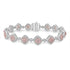 1.15tct Pink Diamond Bracelet with 2.87tct Diamonds set in 14K Two Tone Gold