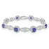 11.22tct Tanzanite Bracelet with 2.33tct Diamonds set in 14K White Gold