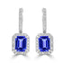 3.89tct Tanzanite Earring with 0.51tct Diamonds set in 14K White Gold
