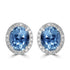 6.98tct Aquamarine Earring with 0.75tct Diamonds set in 14K White Gold
