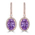 16.76tct Kunzite Earring with 1.95tct Diamonds set in 14K Rose Gold