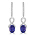 2.76tct Tanzanite Earring with 0.42tct Diamonds set in 14K White Gold