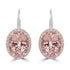 18.91tct Morganite Earring with 1.18tct Diamonds set in 14K White Gold