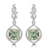 12.2tct Prasiolite Earrings with 1.2tct Diamond set in 18K Two Tone Gold