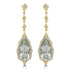 12.43tct Aquamarine Earrings with 0.97tct Diamond set in 18K Yellow Gold