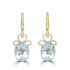16.19tct Aquamarine Earrings with 0.53tct Diamond set in 18K Yellow Gold