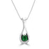 1.74ct Tsavorite Pendants with 0.26tct Diamond set in 18K White Gold