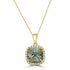 3.8ct Golden Tanzanite Pendants with 0.24tct Diamond set in 14K Yellow Gold