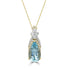 4.08ct Aquamarine Pendants with 0.25tct Diamond set in 14K Two Tone Gold