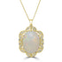 21.65ct Opal Pendants with 0.34tct Diamond set in 14K Yellow Gold
