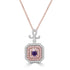 0.34ct Pink Diamond Pendant with 0.65tct Diamond set in 14K Two Tone Gold