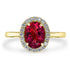 1.94ct Tourmaline Ring with 0.22tct Diamonds set in 14K Yellow Gold