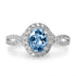 1ct Aquamarine Ring with 0.39tct Diamonds set in 14K White Gold