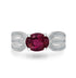1.7ct Tourmaline Ring with 0.27tct Diamonds set in 14K White Gold