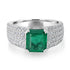 2.2ct Emerald Ring with 0.64tct Diamonds set in 14K White Gold