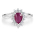 0.67ct Ruby Ring with 0.3tct Diamonds set in 14K White Gold