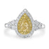 0.51tct Yellow Diamonds Rings with 0.82tct white diamonds set in 14kt two tone gold