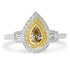 0.25ct Yellow Diamond Ring with 0.73tct Diamonds set in 14K Two Tone Gold