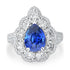 3.51ct Sapphire Ring with 1.81tct Diamonds set in 18K White Gold