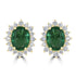 3.03tct Emerald Earring with 0.76tct Diamonds set in 18K Yellow Gold