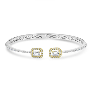 0.94tct Diamond Bangles with 0.84tct Diamond set in 14K White Gold