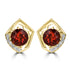 2.26tct Citrine Earring with 0.14tct Diamonds set in 14K Yellow Gold