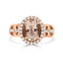 2.4ct Morganite Rings with 0.36tct Diamond set in 14K Two Tone Gold