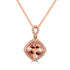 2.54ct Morganite Pendant with 0.21tct Diamonds set in 14K Rose Gold