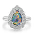 1.97ct  Opal Rings with 0.48tct Diamond set in 14K White Gold