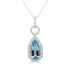 2.88ct Aquamarine Pendant with 0.32tct Diamonds set in 14K White Gold
