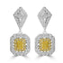 0.44tct Yellow Diamond Earring with 0.85tct Diamonds set in 18K Two Tone Gold