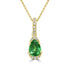 1.12ct Tsavorite Pendants with 0.06tct Diamond set in 14K Yellow Gold