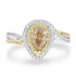 1ct Fancy Ring with 0.38tct Diamonds set in 14K Two Tone Gold