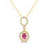 0.46ct Spinel Pendant with 0.23tct Diamonds set in 14K Yellow Gold