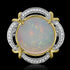 9.35ct Opal Ring with 0.16tct Diamonds set in 14K Two Tone Gold