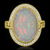 10.42ct Opal Ring with 0.19tct Diamonds set in 14K Yellow Gold