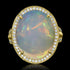 11.08ct Opal Ring with 0.3tct Diamonds set in 14K Yellow Gold